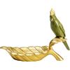 Kare Design ciotola decorativa Parrot Guard, verde/oro, forma ovale 10x21 cm, pappagallo, accessorio esotico, stile giungla, portaoggetti, portacaramelle, bomboniera