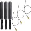 GTIWUNG 3 Pezzi 8dBi RP-SMA Antenna WiFi 16CM Dual Band 2.4/5/5.8GHz Wireless WLAN-Antenna + 3 Pezzi 25cm U.FL a RP SMA RG178 Cavo Pigtail