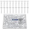 JTAREA 130 Pezzi 4,8 × 20 mm Rivetti Ciechi in Alluminio con Rondelle Rivetti Pop Ciechi Ribattini Rivetto Aperti Blind Rivets (Argento)