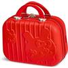 Balakaka Vanity Case con Maniglia Superiore, Beauty Case da Viaggio Materiale Rigido, Accessori Da Viaggio Custodia Per Trucchi Unisex Adulto, Chiusura Zip Rosso