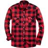 Generico Camicia Flanella Uomo Invernale Quadri Camice Elegante in Flanella Regular Fit Casual Manica Lunga Bottoni Shirt in Pile Camicia Uomo Slim Fit Cotone Leggera con Tasche