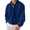 Kobilee Polo Uomo Manica Lunga Caldo Sportiva T Shirt Invernale Classica Pesanti Maglietta Taglie Forti Basic T-Shirt Firmate da Lavoro Polo Vintage Cotone