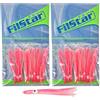 PRO FILSTAR 20 pezzi di Polpi Luminosi SHIRASU 5cm - Esca Artificiale Glitter Rosa/Luminoso - Esca di Gomma per Sabiki Rig - Aringhe & Sgombro & Calamari - Esche da Pesca in Acqua Salata - Fishing Set