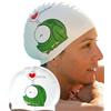 SWIMXWIN Cuffia Nuoto Silicone FROG Cuffia Piscina Divertente Con Disegni Unisex Uomo Donna Bambini Allenamento Competizione Aquagym Triathlon Pallanuoto Open Water Regalo Fantasia Scuola Pro