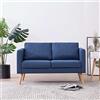 Gecheer Divano Letto 2 Posti Moderno, Sofà Divanetto Letto Poltrona Arredo per Salotto/Ufficio Blu, Tessuto, 116 x 70 x 73 cm