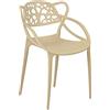 Totò Piccinni Sedia INFINITY TIMBER Impilabile Design Moderno in Polipropilene (Sabbia, 1 Pz)