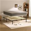 DEWINNER Letto Completo | Materasso a Memoria 30cm | Rete a Doghe 140x190cm | Alto 35cm, con 8 piedi, 13 doghe, Facile da montare, Ortopedico, Antiacaro, Grigio，Letto una piazza e mezza