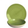 MA MAISON Servizio Piatti Sunflower 12 Pezzi in Ceramica Set Piatti per 6 Persone Idea Regalo - 6 piatti piani, 6 fondi -Tavola e Cucina Colorato per Lavastoviglie (VERDE)