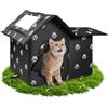 WHDPETS Cuccia per Gatti, Cuccia Gatto Esterno Impermeabile Pieghevole, Casetta per Gatti da Esterno per Animali Randagi 40 X 45 X 45 cm (nero)