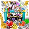 YOPINSAND Slime Kit Metallico, Galaxy & Glow in The Dark Slime Making Kit per bambini 3-12, Laboratorio Creativo per Fabbricare Slime con Accessori - DIY Slime Bambini Ragazze Gioco Giocattoli Bambina Regalo