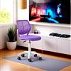 FurnitureR Sedia girevole regolabile in altezza, girevole a 360 gradi, con schienale, in tessuto, molla a gas SGS