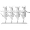 Kare Design figura decorativa Dancing Cows, bianco, mucche danzanti, decorazione casa di campagna/festa/party, amanti animali, 23x40x7cm (A/P/L)