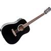 EKO GUITARS - RANGER 6 EQ BLACK, Chitarra Acustica con Equalizzatore, Top in Abete, Fasce e Fondo in Tiglio, Tastiera in South American Roupanà, Colore Nero