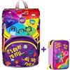 ZAINO SCUOLA SEVEN SDOPPIABILE BIG INSIDE OUT 2 + ASTUCCIO 3 ZIP