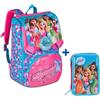 ZAINO SCUOLA SEVEN SDOPPIABILE BIG MERMAID MAGIC + ASTUCCIO 3 ZIP