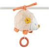 Nattou Mini-Peluche con Attività, Cotone e Velour, Con Musica e Anello da Dentizione in Silicone, Riccio Zoe, Largo ca. 17 cm, Mila, Zoe e Lana, Beige