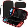 Aolso Custodia per Nintendo Switch/Switch OLED, con 20 Porte Giochi per Nintendo Switch, Scomparti Multipli e Grande Capacità, Grip Joycon, Cinturino da Polso Joycon, Adattatore CA, Cavo HDMI