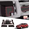 BIXUAN Compatibile con Renault Clio 5, tappetini antiscivolo per console centrale, braccioli, tappetini in gomma, supporto per bevande, cuciture antiscivolo, 11 pezzi