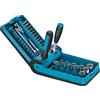 HAZET SmartCase Set di chiavi a bussola e bit 856-1HP | Set di utensili per dadi da 38 pezzi, azionamento: quadrato ed esagonale 6,3 (1/4 di pollice), vari bit in una custodia compatta.