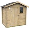 Alce Livia 198x130 - Casetta da giardino in legno - Con finestra frontale - 198x130x205 cm