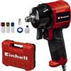 Einhell Avvitatore a impulsi pneumatico TC-PW 610 Compact (8 bar max., coppia 610 Nm, attacco quadro da 1/2, rotazione a sinistra/destra, fornito in valigetta, incl. 3 inserti a bussola)