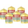 Bolsius - Essentials - candela a pilastro - giallo - 8cm - 6 pezzi - candela decorativa - contiene cera vegetale naturale - senza olio di palma
