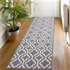 SHACOS Tappeto a passatoia 50 x 150 cm, lavabile e antiscivolo, per corridoio, moderno, cucina, passatoia lungo e corridoio, antiscivolo, grigio