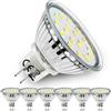 Allesgute Confezione Da 6 Lampadine LED GU5.3 MR16, Bianco Freddo 6000K, 5W, Equivalente A 45W Alogena, 450lm, AC/DC 12V, Spot Non Dimmerabile, Fascio Luminoso Ampio 120