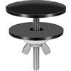 AIEX Tappo Copriforo Lavello Cucina Nero, 5,08 cm Acciaio Inossidabile Copriforo Lavello Cucina Coperchio Foro Lavandino a Prova di Perdite Tappo Copriforo Lavandino per Tappo Foro Rubinetto Lavello