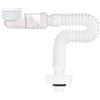 HUAREW Sifone da 1 1/4 di Pollice, Sifone Regolabile Flessibile, Antiodore sifone Flessibile Inodore per Lavello della Cucina, Tubo Scarico Lavandino Regolabile a 360°(Bianco)