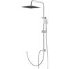 Auralum Colonna Doccia Senza Miscelatore, Colonna Doccia Altezza Regolabile 74-109cm, Colonna Doccia con Soffione e Doccetta