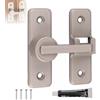 FENGJIAHUI Serratura Porta Scorrevole 180° Fermo Gancio a Porta Ribaltabile, Chiavistello per Porta in Legno, Serratura Porta Interna, per Porta, Finestra (Argento-180°)