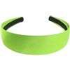 Glamour Girlz Cerchietto largo piatto molto forte, 4 cm, semplice, in raso, per modisteria, fai da te, modisteria, accessorio per capelli lungo e spesso, accessorio per capelli, fascia per capelli da donna (lime