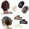 Auriselle Grandi Fermagli per Capelli 10,5 cm 3 Pezzi Rettangolari Antiscivolo Ganasce + 3 Artigli per Capelli Piatti Sicuri per Donne Accessori per Acconciatura (Bianco + Nero + Marrone)