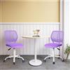 FurnitureR Poltrona da cocktail girevole regolabile in altezza, girevole a 360 gradi, con schienale in tessuto, molla a gas SGS