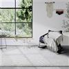 Elle Decor ation Tappeto a pelo lungo, moderno per soggiorno, Shaggy, motivo moderno, morbido bohémien, per soggiorno, camera da letto, bianco crema, 120 x 170 cm