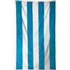 F.lli Zambetti Srl Telo Mare Rigato a striscie spugna cotone jaquard egiziano asciugamano 90x165cm (Turchese)