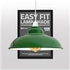 DC VOLTAGE Paralume in metallo verde facile da montare, illuminazione moderna per camera da letto ufficio 32 cm sospensione industriale