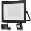 wowspeed Faretto LED da Esterno con Sensore di Movimento - 100W 10000LM Faretto LED da Esterno 3000K Bianco Caldo Faro LED Esterno IP66 Impermeabile Faretto con Sensore di Movimento per Patio Terrazza Garage