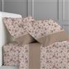 Clara Home Milano CLARA HOME Completo Lenzuola Letto, Completo con Federe per Guanciali, Ideale per tutte le Stagioni, Made in Italy (Fiorellinea Beige, Matrimoniale 2 Piazze)