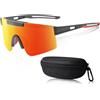 TULAMORIY Occhiali da Sole Sportivi, Occhiali Sport Polarizzati Uomo/Donna, Per Ciclismo, Sci, Running, MTB, Unisex, Leggeri e Resistente, Attività Outdoor