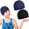 Geyoga 2 Pezzi Cuffie da Nuoto per Bambini Cuffietta da Piscina Impermeabile Cappello da Nuoto Unisex per Capelli Lunghi e Corti Beretta da Nuotare per Ragazzi