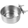 MiOYOOW Ciotole per Pappagalli, Ciotola Mangiatoia per Acqua e Cibo per Uccelli in Acciaio Inossidabile, Mangime Distributore per Parrocchetto, Pappagallo, Ara, Calopsitta
