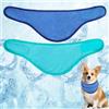 YNR Bandana rinfrescante per cani, 2 pezzi, collo regolabile 26-35 cm, traspirante, blu e verde