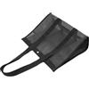 Generic Borse da spiaggia da donna, borsa da piscina grande in rete, riutilizzabile, da donna, per vacanze, lago, escursionismo, palestra, barca, resort sportivo in famiglia, picnic, Nero , Refer to