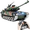 Supdex Carro Armato Telecomandato Russia T90, 1/18 Modello di Carro Armato, 2.4GHz Telecomando Giocattolo, con Suoni Realistici e Luci, Veicolo Militare RC per Adulti e Bambini che Spara BBS