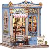 CUTEBEE Book Nook Kit per Adulti - Casa in Miniatura Fai da Te Pasticceria Francese con Luci LED, Decoro per Libreria Segnalibro in Legno 3D, Regalo da Collezione (Sweet Marie)