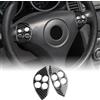 KUNGKIC Per Mercedes-Benz SLK R171 2004 2005 2006 2007 2008 2009 2010 Copertura per Volante in Fibra di Carbonio, Tasti del Volante Decorativi Adesivi per Interni, Accessori, Regalo (Nero)