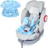 Orzbow Seggiolino Auto Bambino Cuscinetto di Raffreddamento in Gel, Reversibile Seduta Auto Bambini per Vasino con EVA, Adatto ai Passeggino, Seggiolino Auto per Bambini, Blu