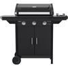 Campingaz Barbecue a Gas da Giardino BBQ da Esterno 4 Bruciatori in Acciaio con Ripiani Laterali e Griglie in Ghisa Smaltata colore Nero - 2181063 COMPACTT 3 EXS